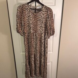 Cathy Jean Animal Print Midi Dress